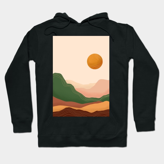 Modern Earthy Tones Mountains 15 Hoodie by gusstvaraonica